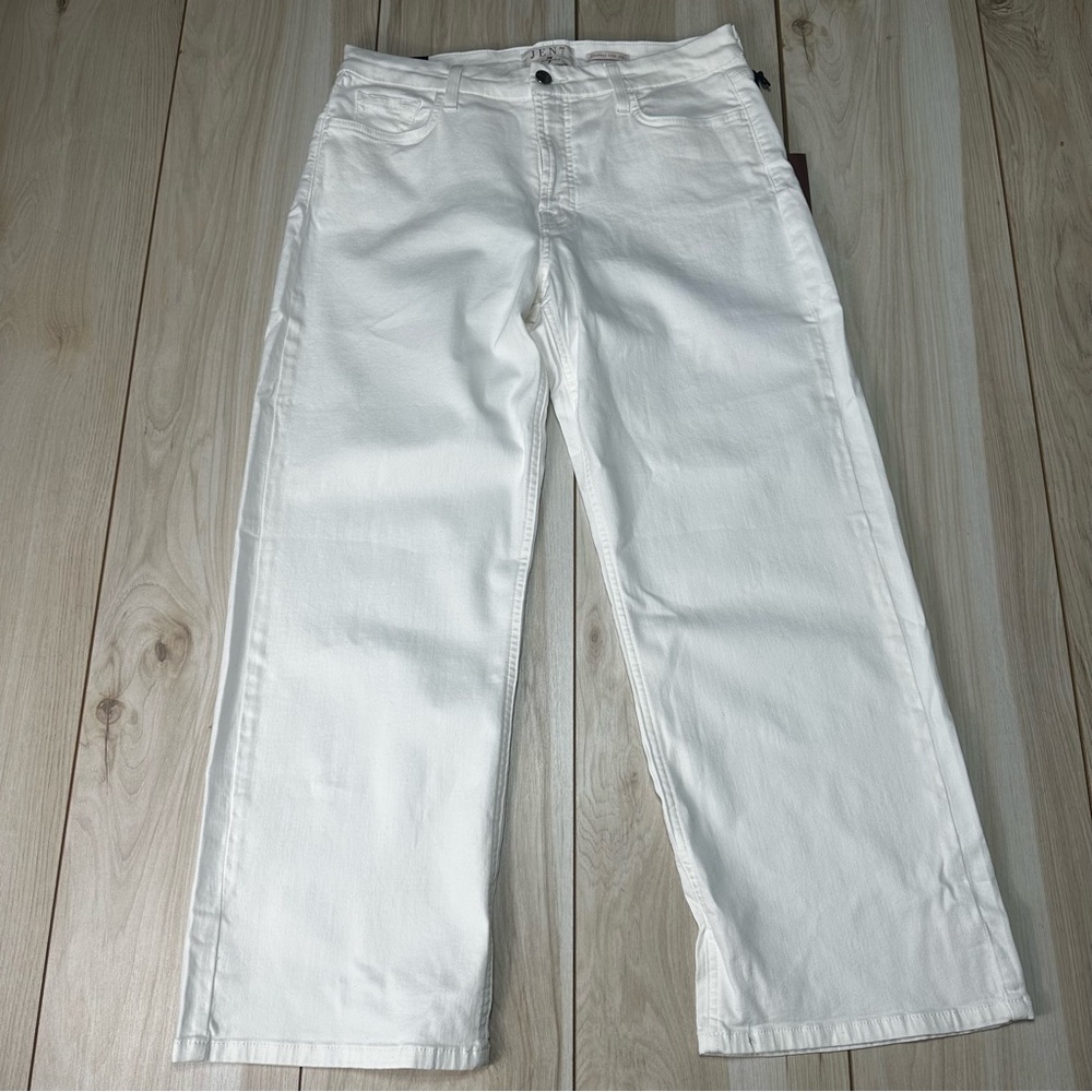 Jen 7  by 7 for all mankind jeans White Cropped Wide Leg Size 10- New Enhance Me
